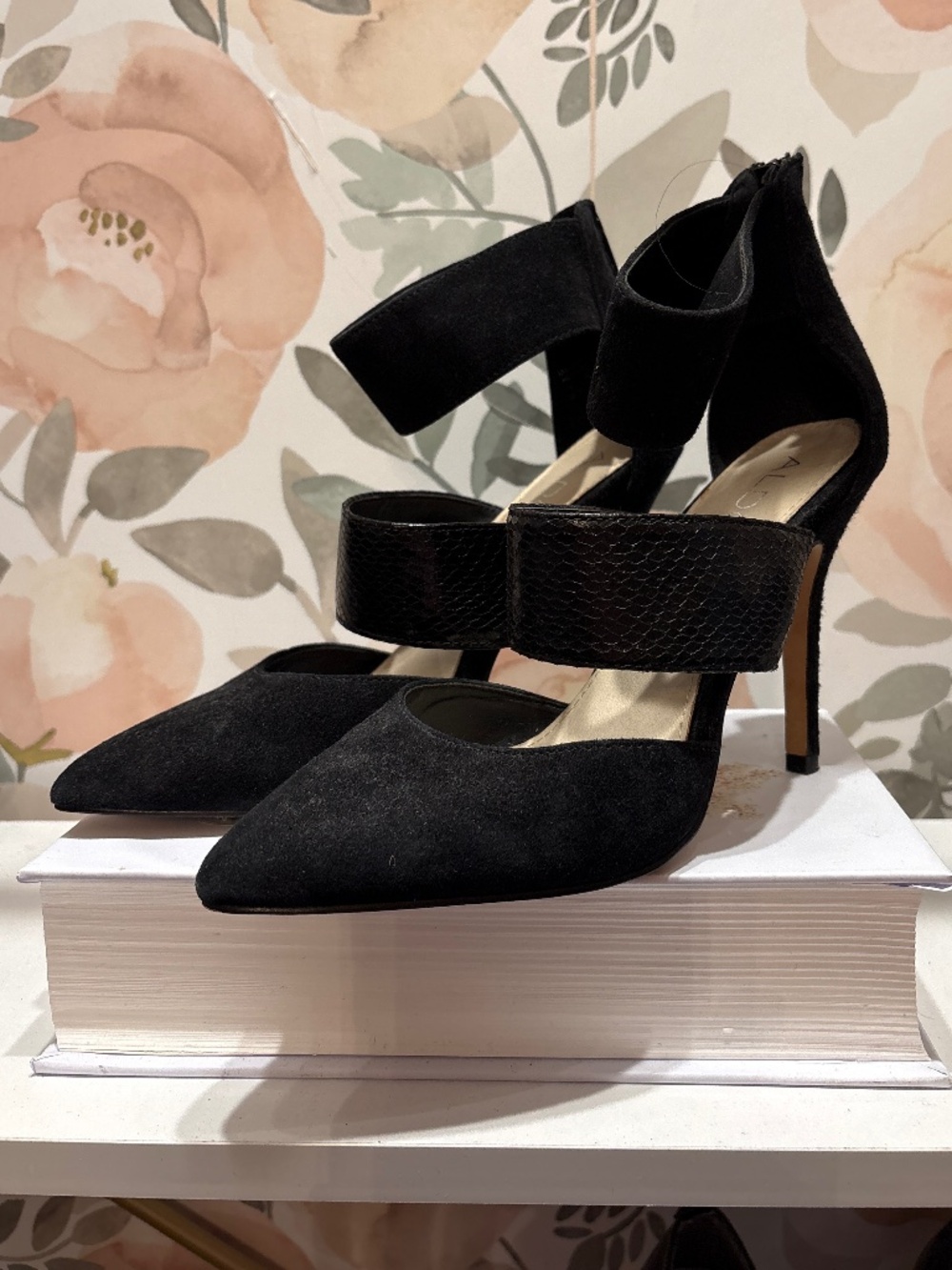 Also leather and suede heels